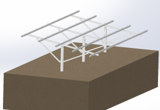 Single pole Aluminum Ground Mounting for A type MD-GM02
